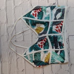 Bikini Halter Top Full Zip Front